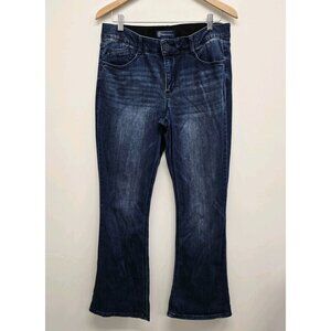 Democracy Ab Technology Bootcut Jeans Womens Size 12P Blue Stretch Denim